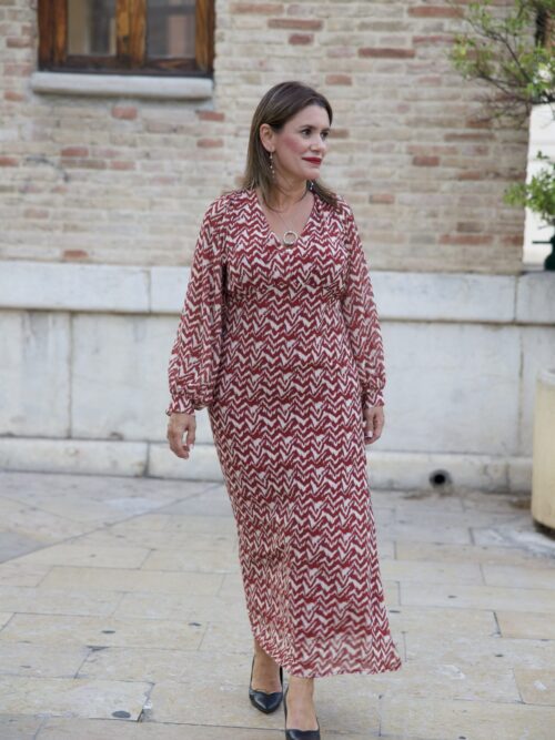 Vestido Gabriela Granate