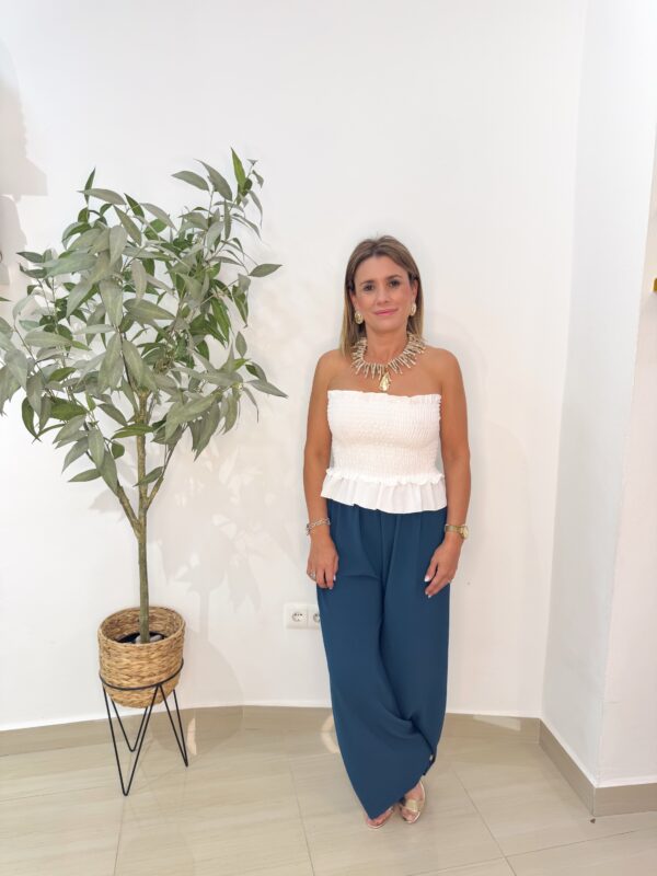 Pantalón Livi Largo Azul Pato - Imagen 2