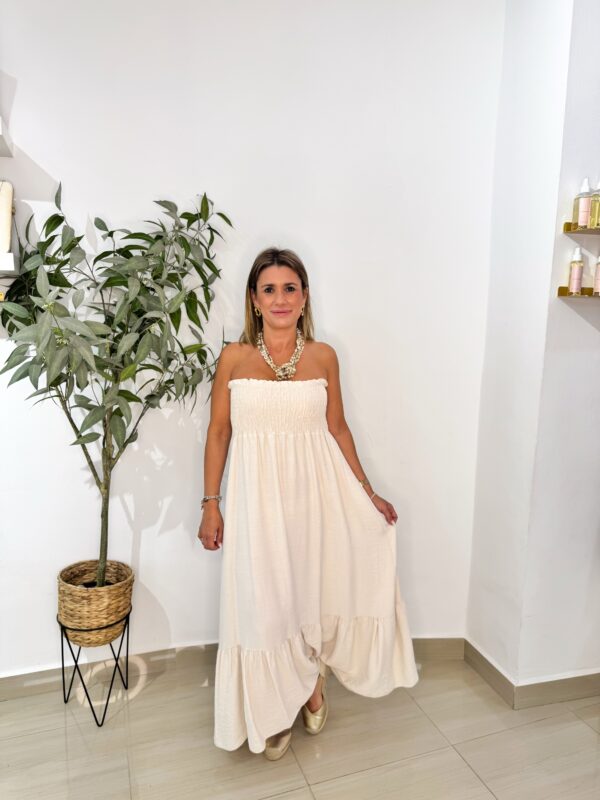 Vestido Carmen Beige - Imagen 2