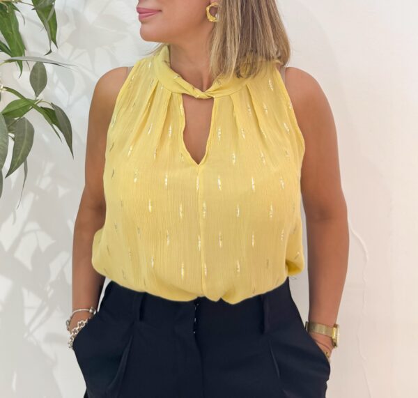 Blusa Strass Amarilla