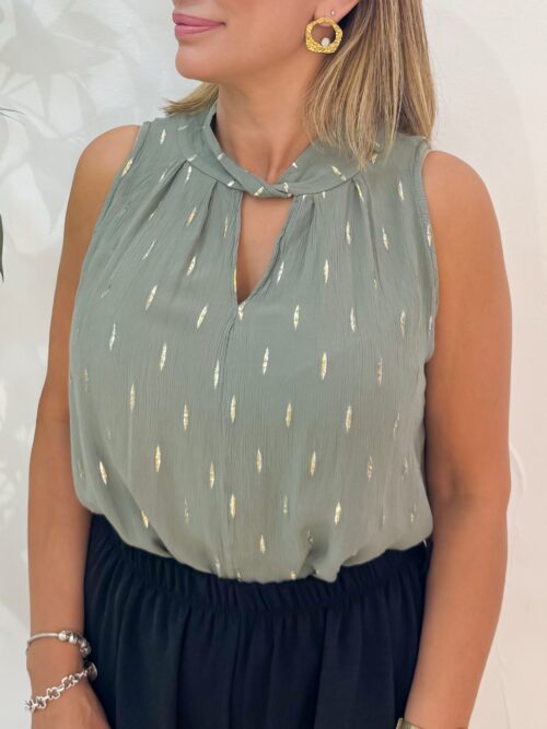 Blusa Strass Verde