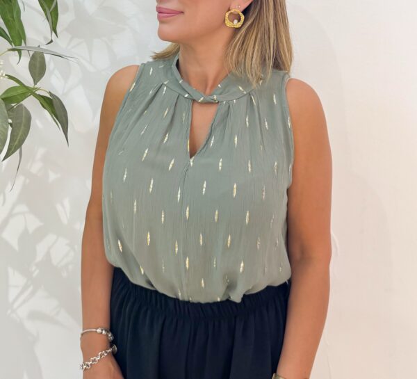 Blusa Strass Verde