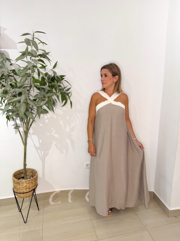 Vestido Cleo Beige - Imagen 4