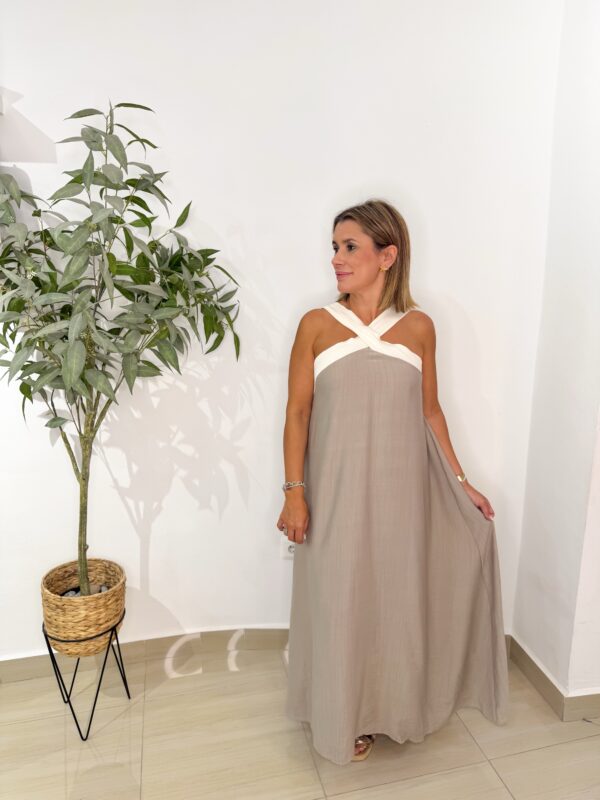 Vestido Cleo Beige - Imagen 2