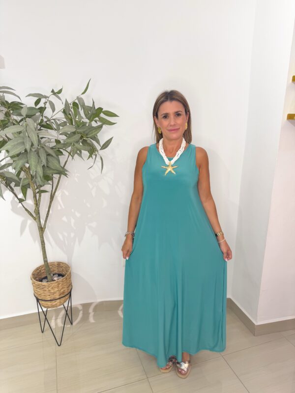Vestido Aza Verde Menta - Imagen 3
