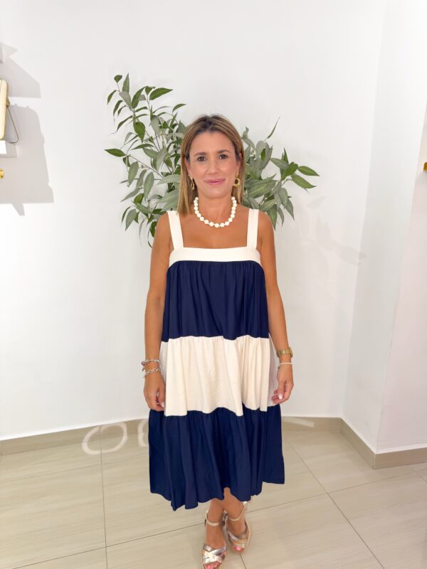 Vestido Lazo Azul Marino - Imagen 2