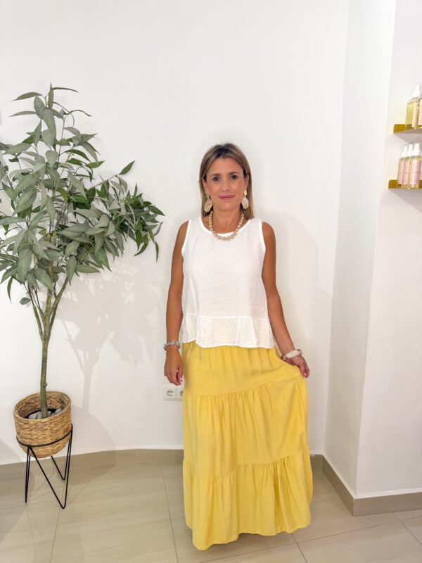 Top Peplum Blanco - Imagen 3