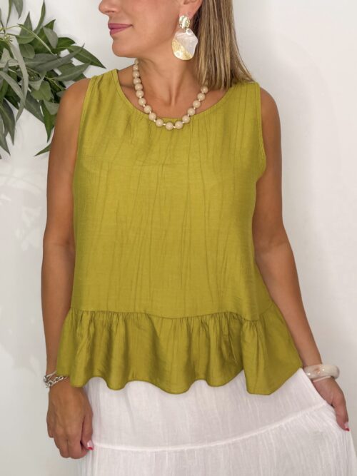 Top Peplum Verde