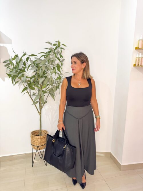Falda Piconela Gris