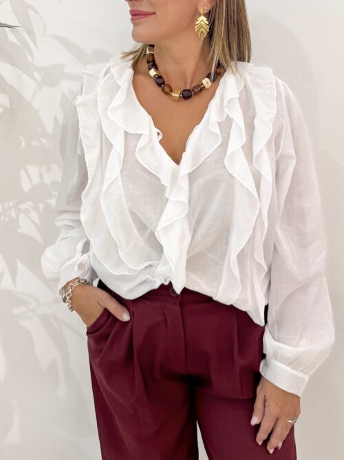 Blusa Romántica Blanca