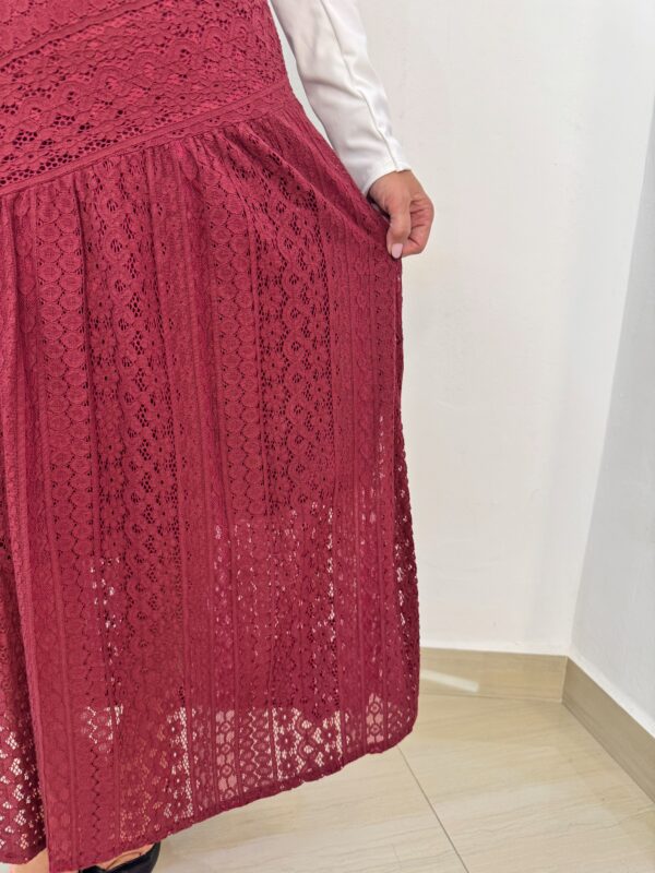 Falda Encaje Burdeos - Imagen 2