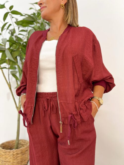 Chaqueta Bomber Sindy Granate