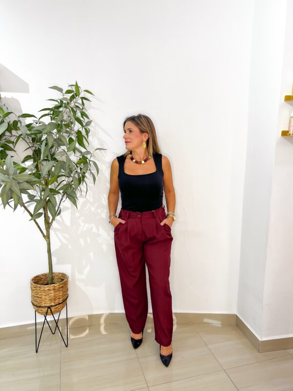 Pantalón Gaia Burdeos - Imagen 2