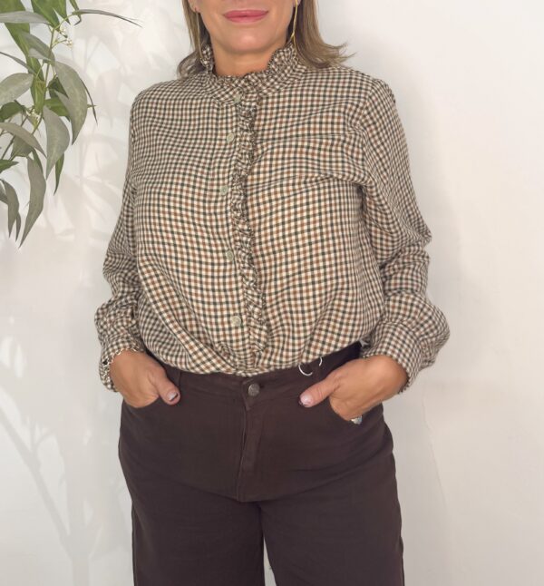Camisa Cuadros Marrón