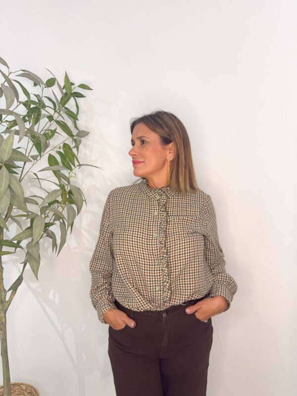 Camisa Cuadros Marrón - Imagen 2