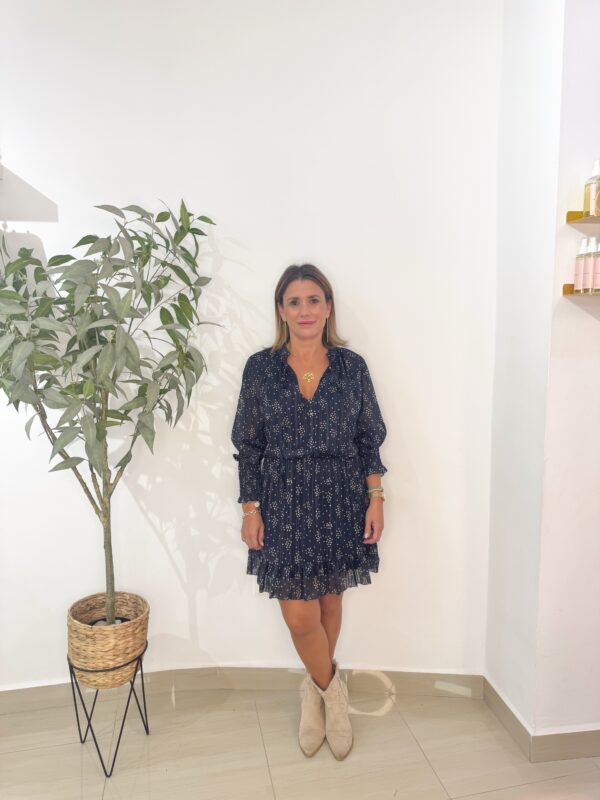 Vestido Lacy Azul Marino - Imagen 3