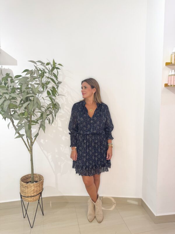 Vestido Lacy Azul Marino - Imagen 2