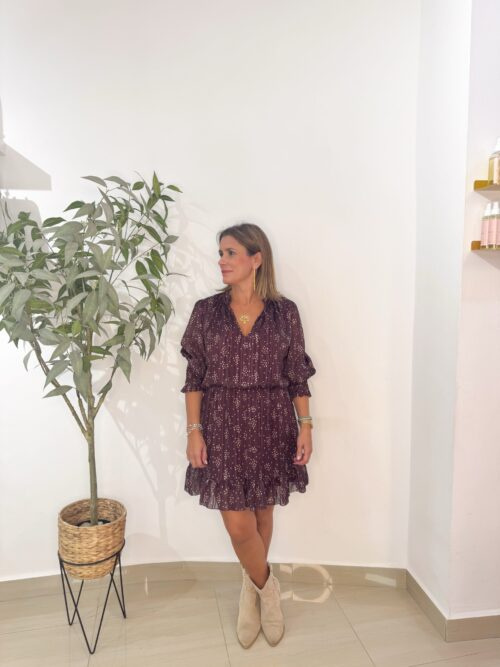 Vestido Lacy Borgoña