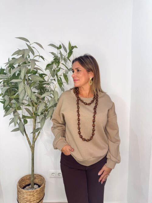 Sudadera Chain Beige