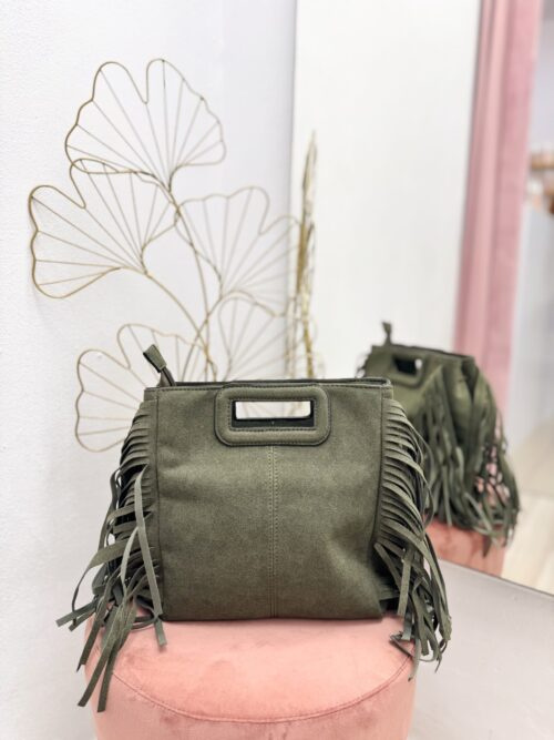 Bolso flecos Verde