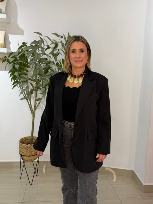 Blazer Negra Strass