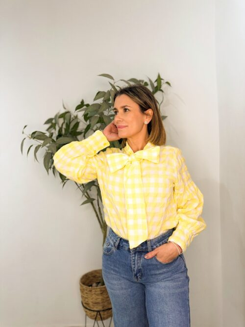 Blusa Vichy Grande Amarilla
