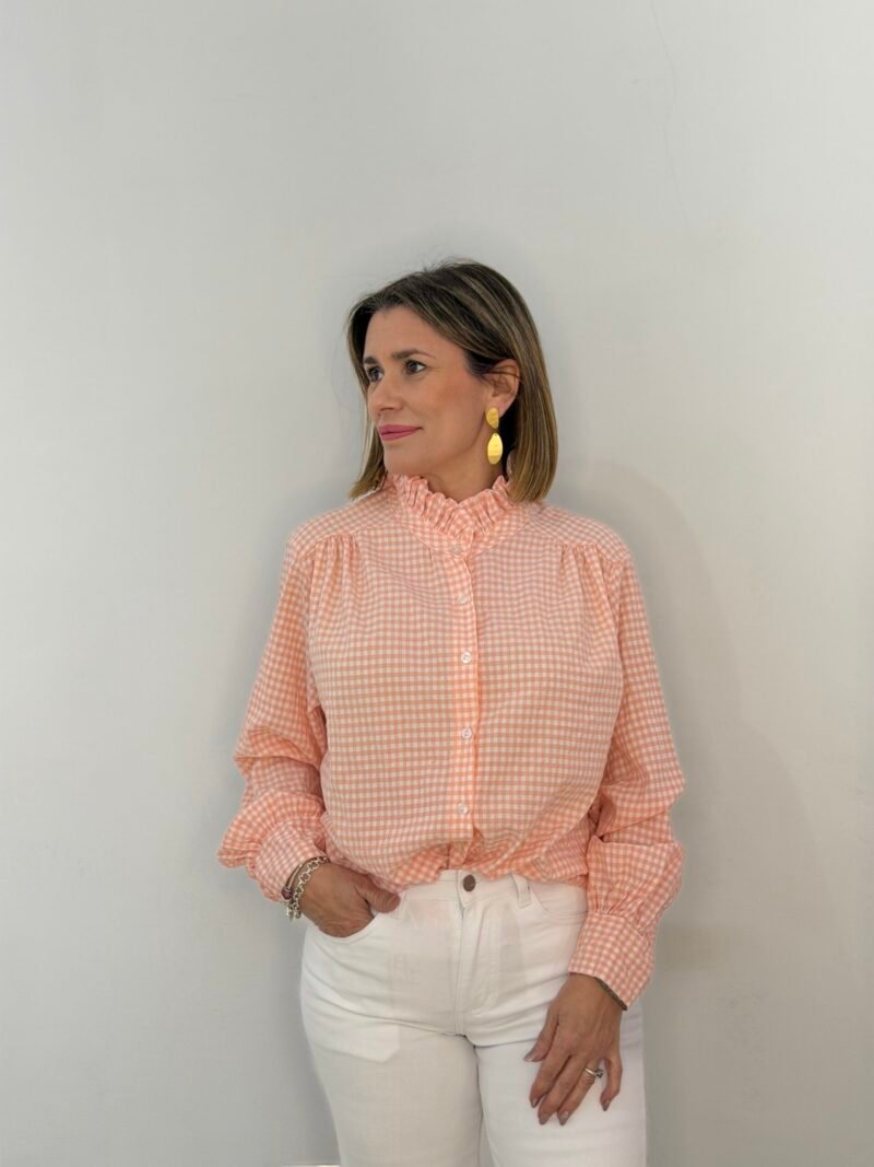 Camisa Vichy Coral