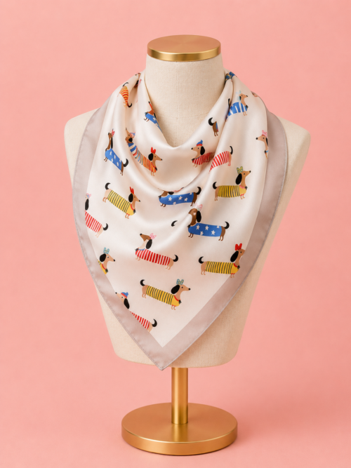 Pañuelo Dogs Beige