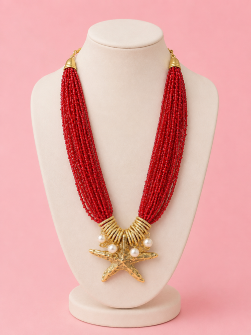 Collar Maxi Estrella Rojo