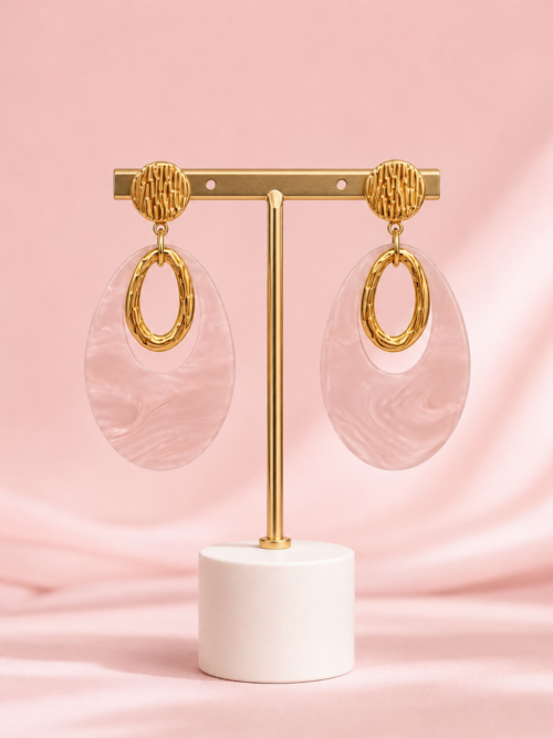 Pendientes Arqueado Rosa