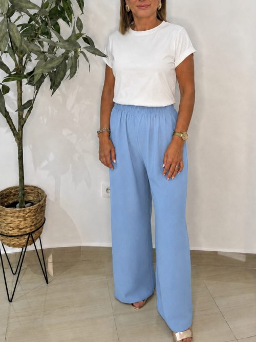 Pantalón Livi Largo Azul Celeste