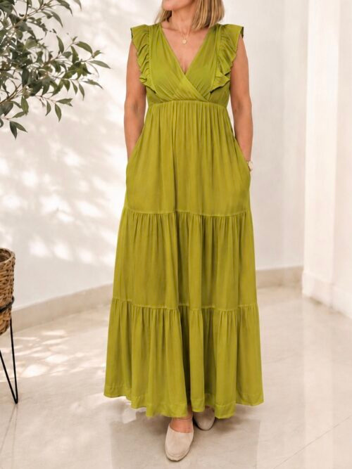 Vestido Macarella Verde Pistacho