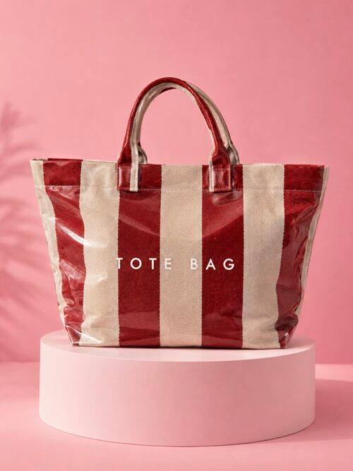 Bolso Tote Bag Plastic Rojo