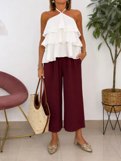 Pantalón Livi Corto Granate