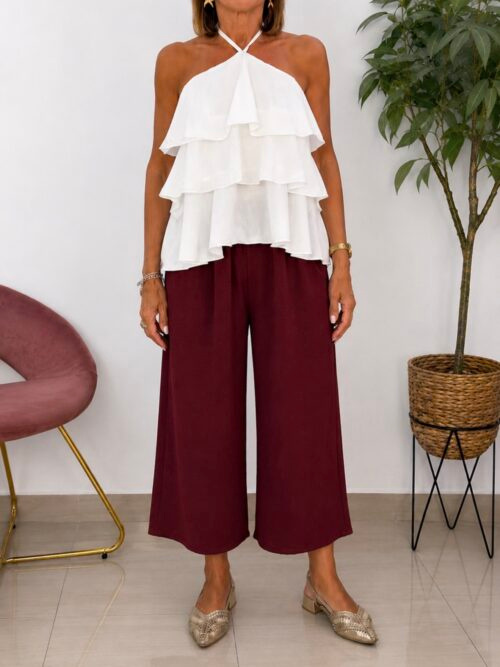 Pantalón Livi Corto Granate