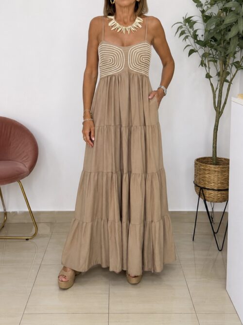 Vestido Rope Beige