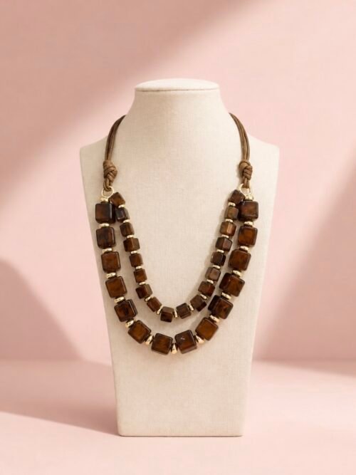 Collar Cube Marrón