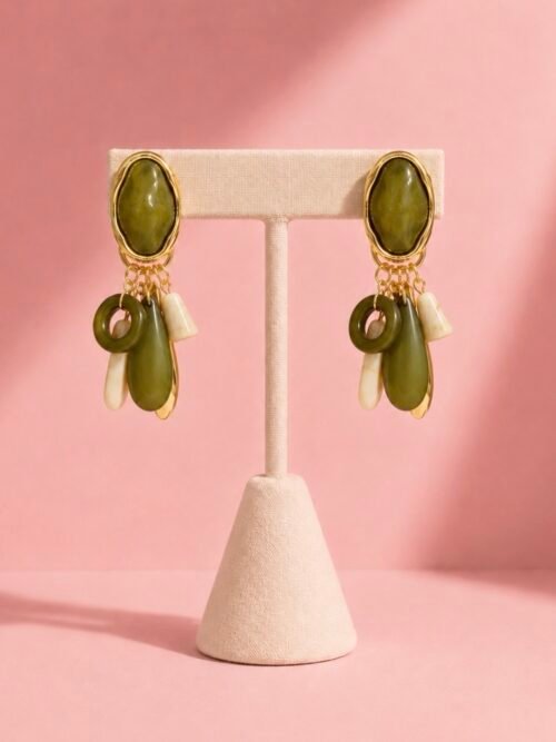Pendientes Charms Pistacho
