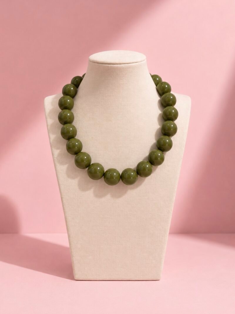 Collar Bolas Verde Pistacho