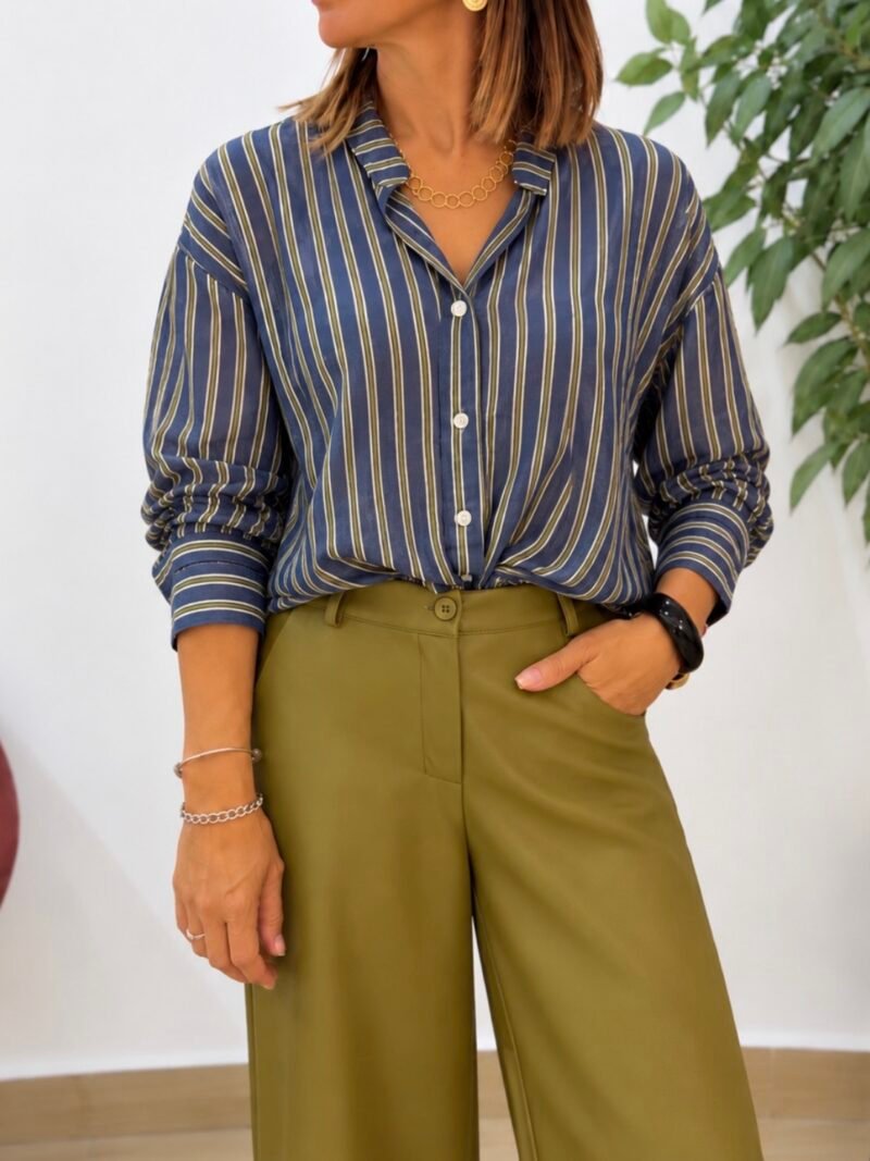 Blusa Line Azul/Verde