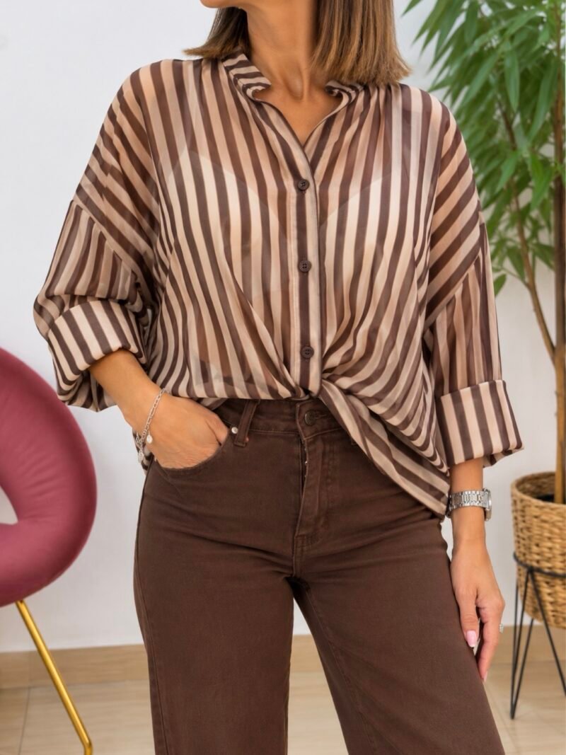 Blusa Line Marrón / Beige
